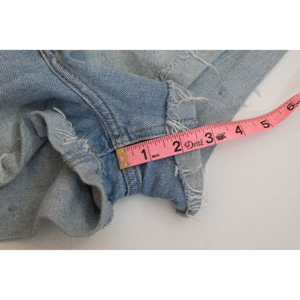 Hollister Low Rise Short Short - Distressed Jean Shorts with Embroidery - 28 - Picture 12 of 13